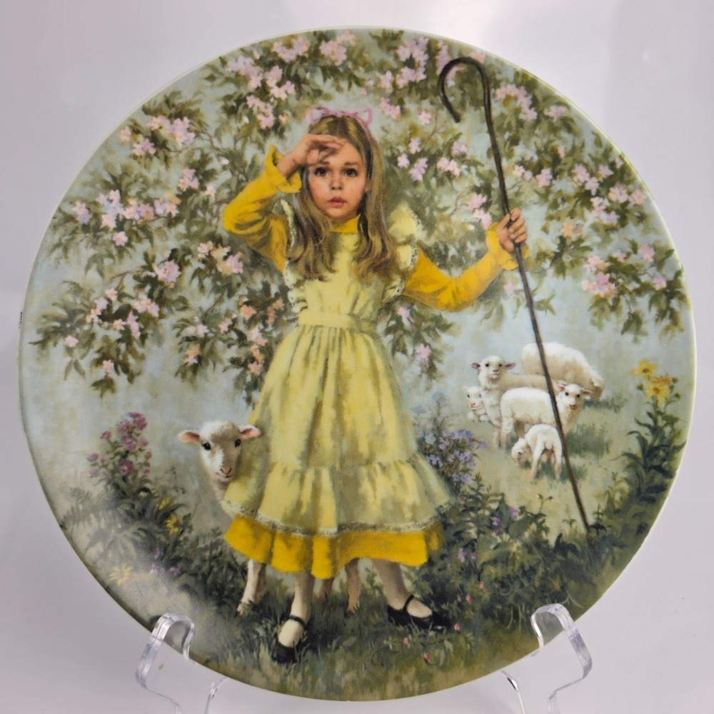 Nursery Decor Cottagecore "Little Bo Peep" Mother Goose Plate Reco‎ McClelland